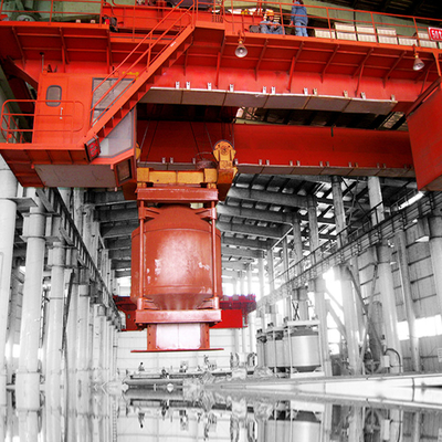 Πρότυπο 75 ton~ γερανών QDY χυτηρίων διπλός γερανός γεφυρών δοκών 320 τόνου για το εργοστάσιο χάλυβα